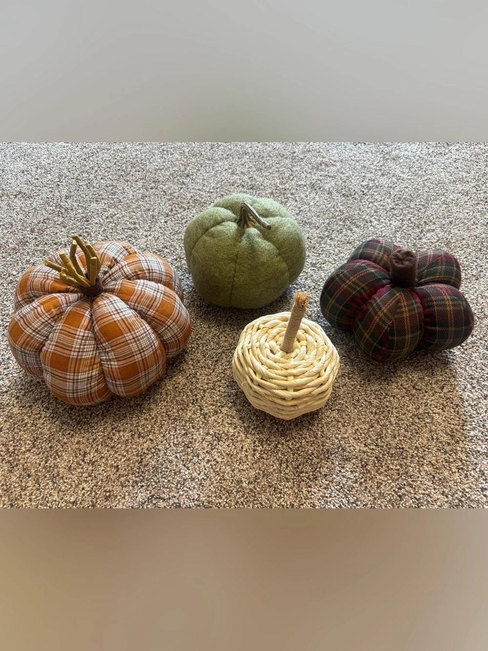 Holiday Fabric & Woven Pumpkin Décor Set - Fall/Thanksgiving